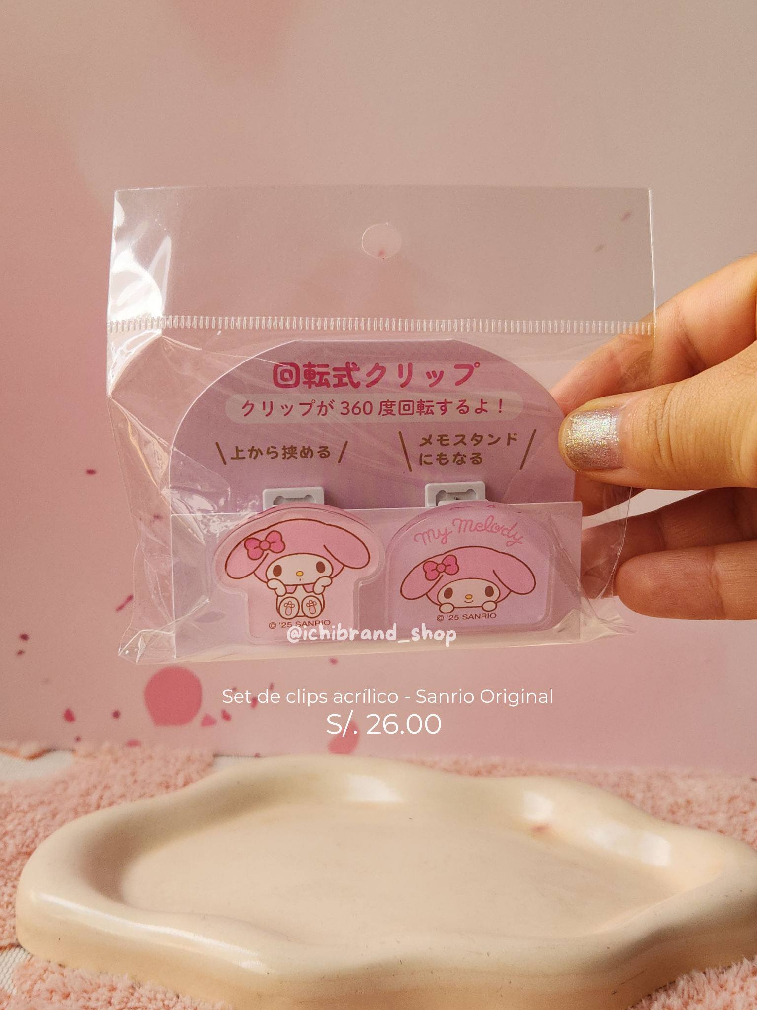 Set de clips acrílico - Sanrio Original